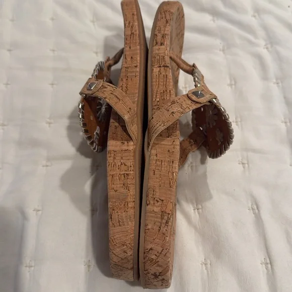 Jack Rogers Collins cork soles sandal metallic goldNWOT size 9.5 - Picture 5 of 8